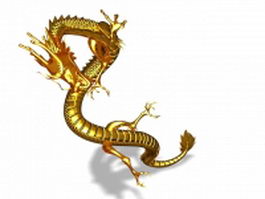 Chinese dragon rigged 3d model preview