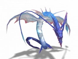 Winged dragon 3d model preview