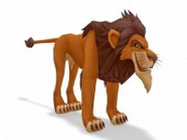 Lion King Scar cartoon character 3d preview