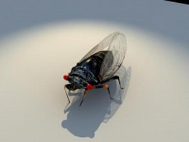 Annual cicada 3d model preview