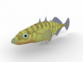 Stickleback fish 3d model preview