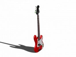 Bass guitar 3d model preview