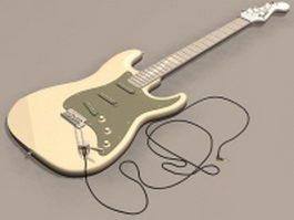 Electric bass guitar 3d model preview
