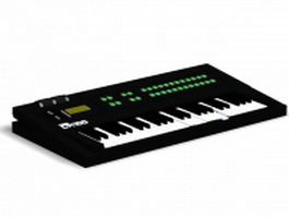 Electronic keyboard 3d model preview
