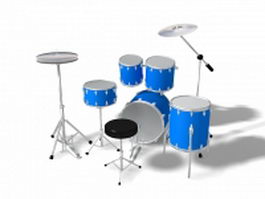 Jazz drum set 3d model preview