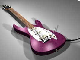 Purple electric guitar 3d preview