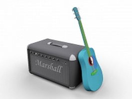 Guitar and amp 3d preview