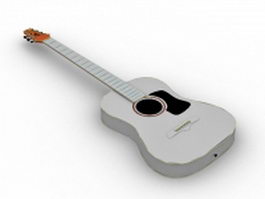 Modern acoustic guitar 3d preview