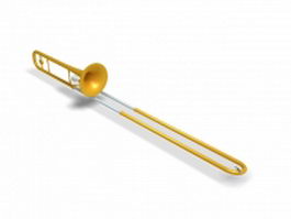 Tenor trombone 3d model preview