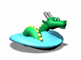 Chinese dragon cartoon 3d model preview