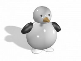 Cartoon penguin 3d model preview