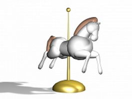 Carousel horse centerpiece 3d model preview