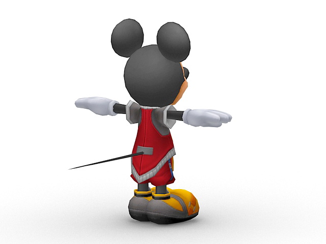 Mickey mouse cartoon character 3d rendering