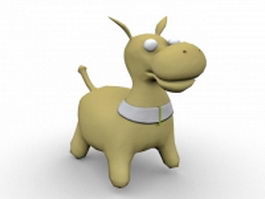 Cartoon donkey toy 3d model preview