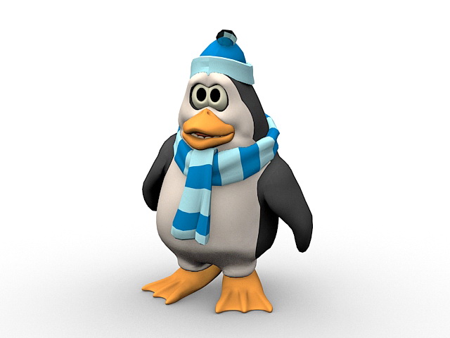Old penguin cartoon 3d model 3ds Max files free download