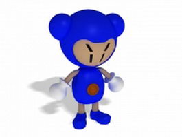 Funny cartoon character 3d model preview