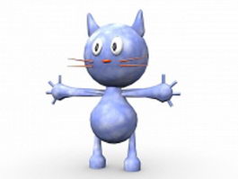 Cartoon cat character 3d model preview
