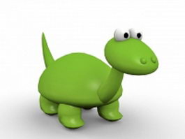 Cute cartoon dinosaur 3d model preview