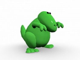 Green dinosaur 3d model preview
