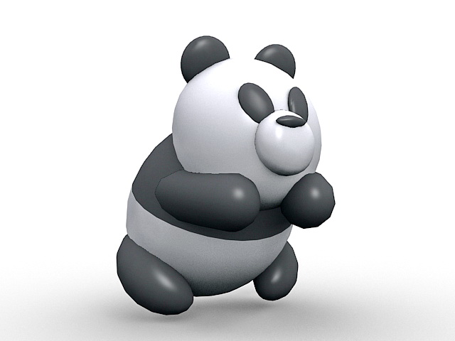 Cute panda cartoon 3d model - CadNav