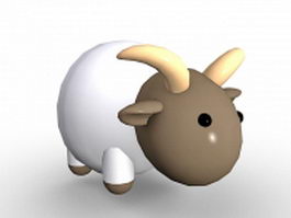 Cartoon cow 3d model preview