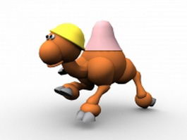 Cartoon camel running 3d model preview