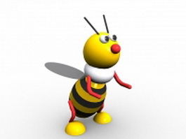 Cartoon bumble bee 3d model preview