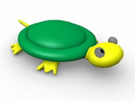 Cartoon turtle 3d model preview