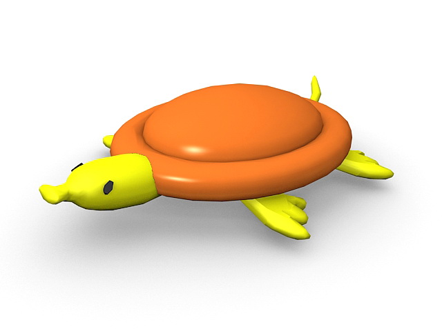 Cartoon sea turtle 3d rendering