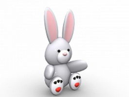 Cartoon baby bunny rabbit 3d model preview