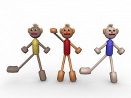 Person cartoon characters 3d preview