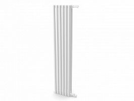 Vertical column radiators 3d model preview