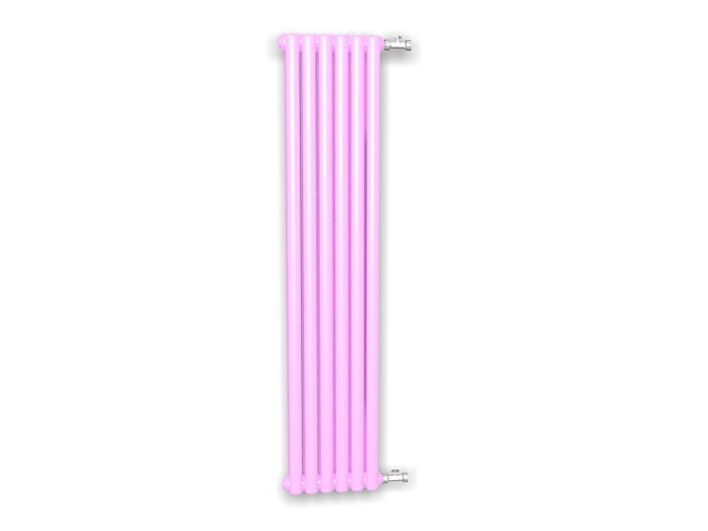 Pink vertical radiators 3d rendering