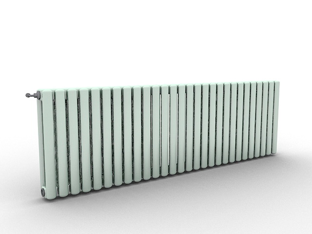Green radiators 3d rendering