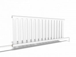 Designer horizontal radiator 3d model preview