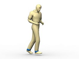 Man jogging 3d model preview