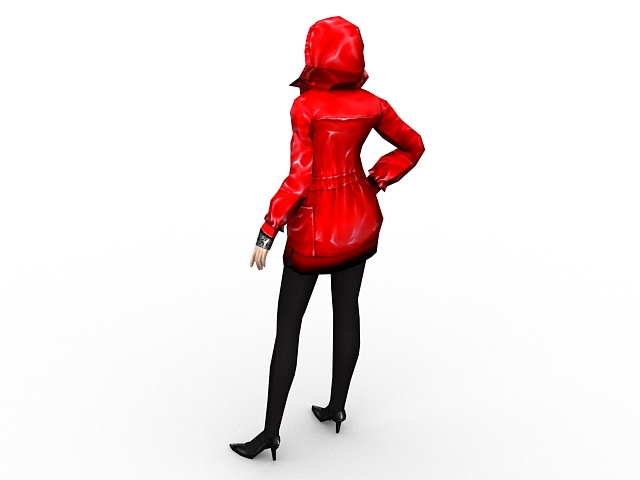 Fashion model girl 3d rendering