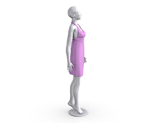 Female mannequin dress 3d rendering