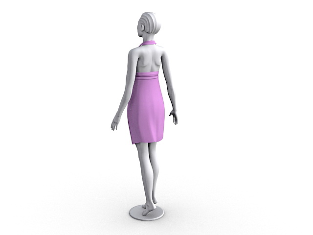 Female mannequin dress 3d rendering