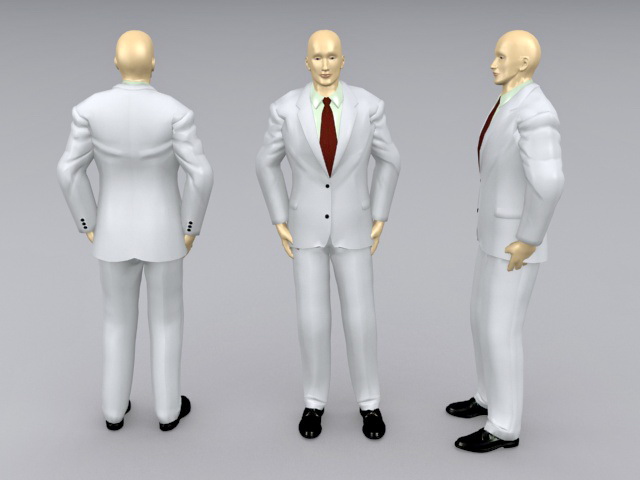 Formal male mannequin 3d rendering