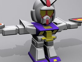 Mobile suit gundam 3d model preview