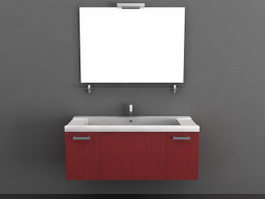 Contemporary floating bathroom vanities 3d model preview