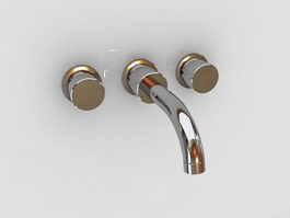 Wall mount tub faucet 3d model preview