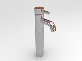 Bathroom vessel tall sink faucet 3d model preview