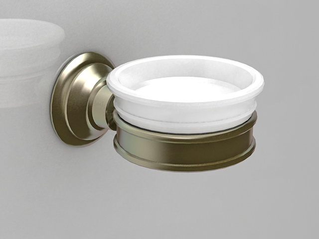 Wall mounted soap dish 3d rendering