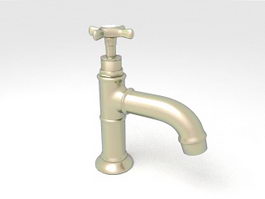 Pillar tap faucet 3d model preview