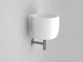 Wall mount bathroom sink 3d preview