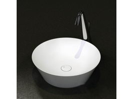 Round bathroom basin sink 3d preview