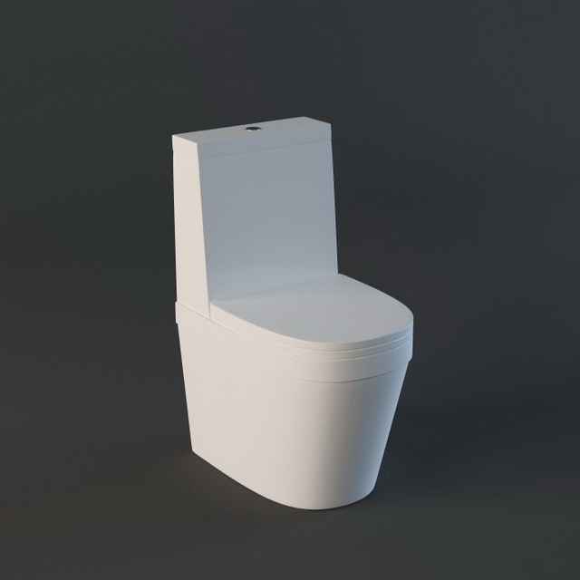 Modern bathroom toilet 3d rendering