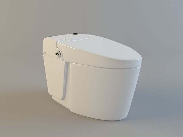 Electronic bidet toilet 3d rendering